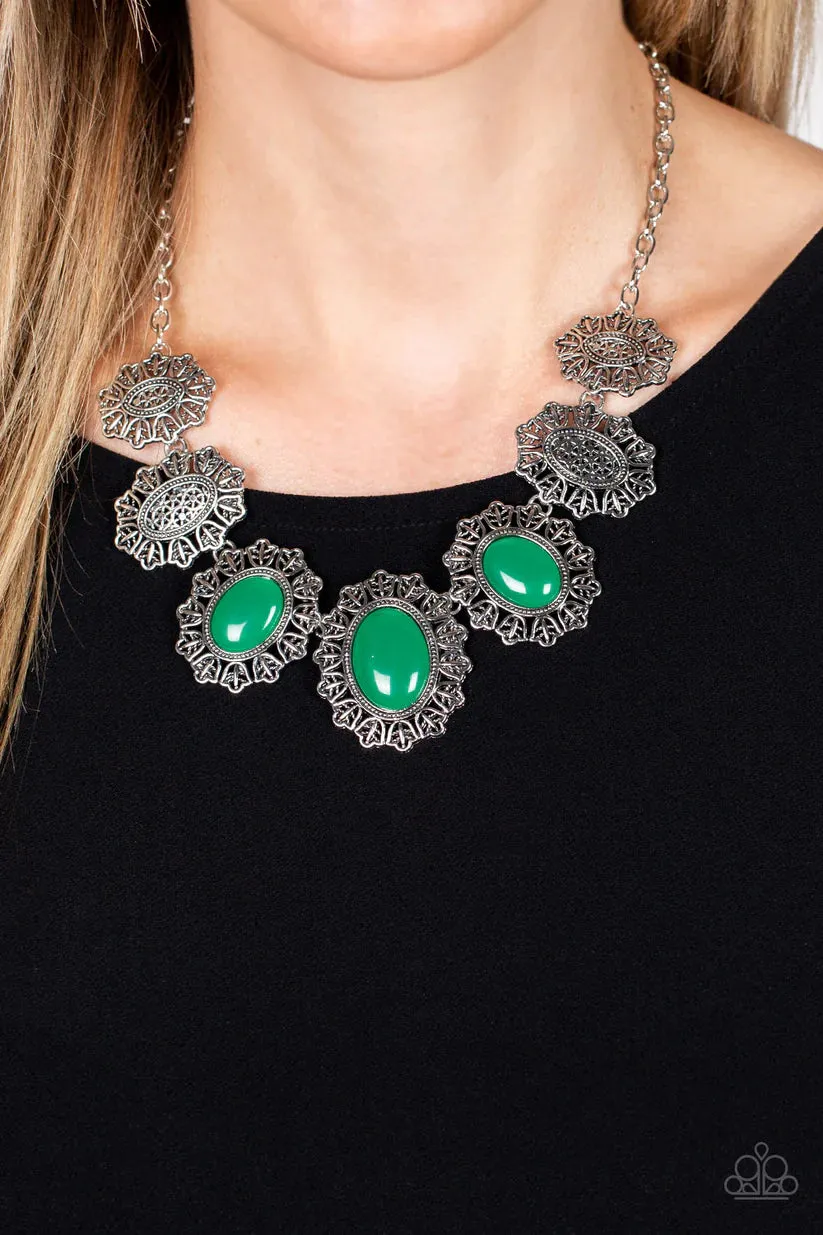 Paparazzi Forever and EVERGLADE Green Necklace & Earring Set