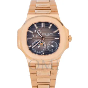 Patek Philippe Nautilus 5712-1R-001 40MM Sunburst Brown Dial With Rose Gold Bracelet