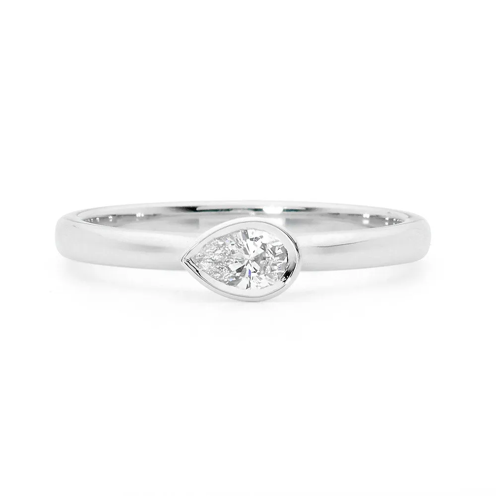 Pear Cut Diamond Ring