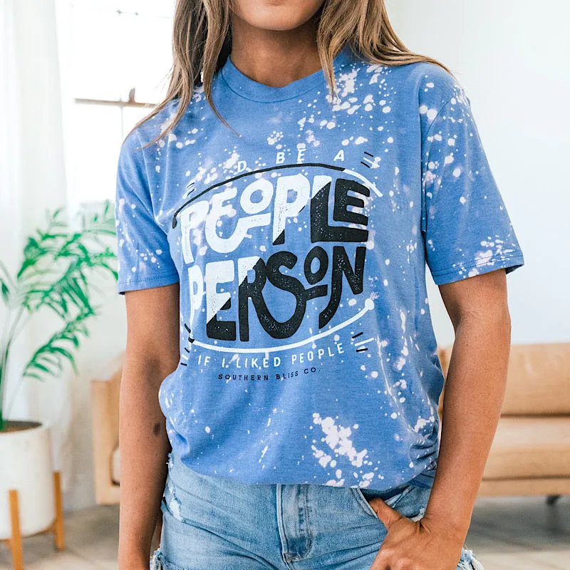 People Person Denim Blue Bleached Tee