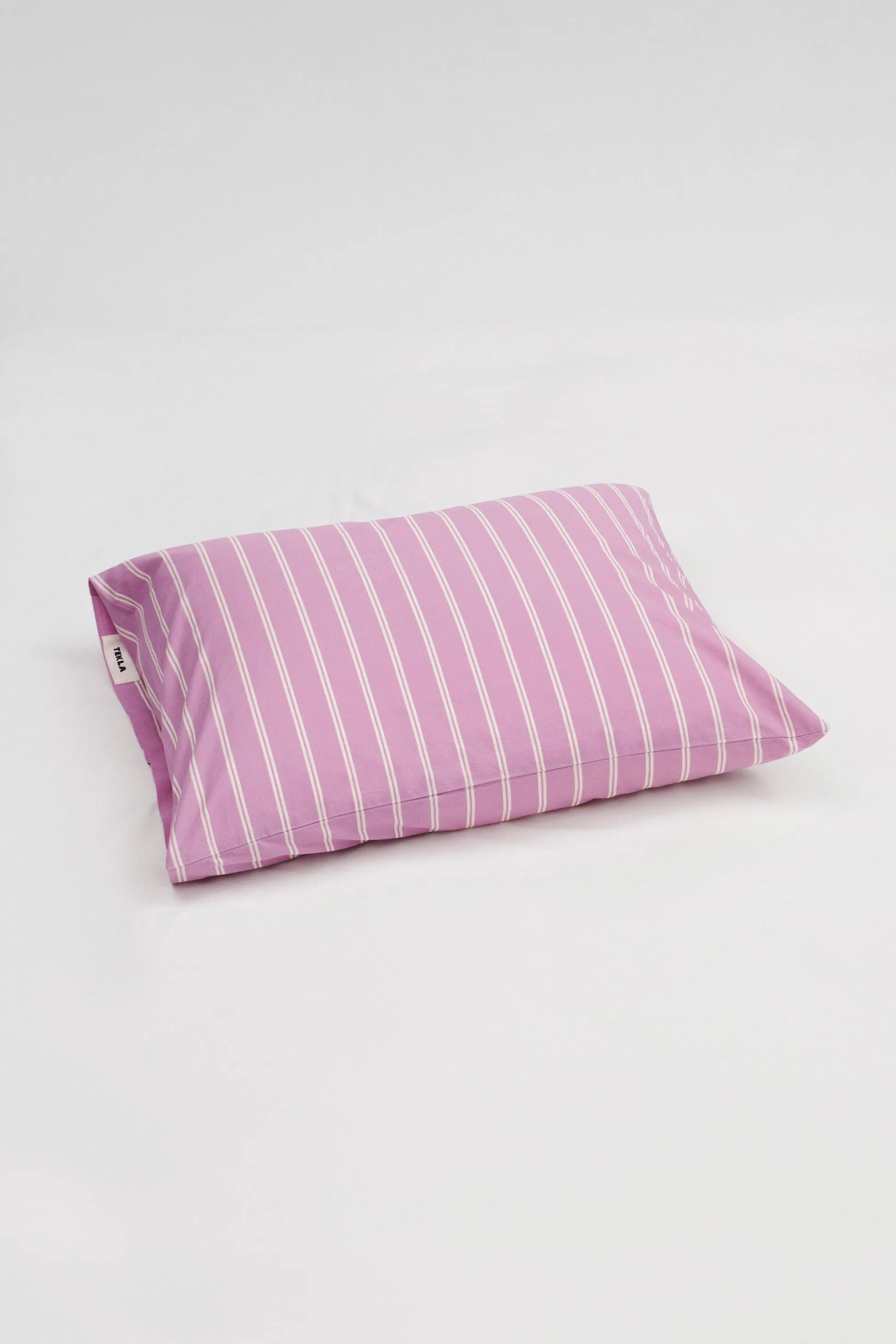 Percale Pillowcase Mallow Pink Stripes