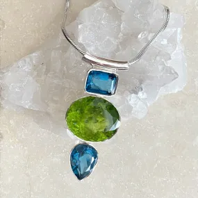 Peridot & London Blue Topaz Necklace