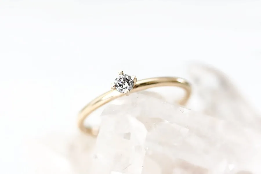 Petit Lola Salt   Pepper Diamond Ring