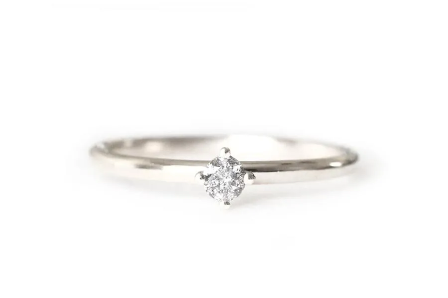 Petit Lola Salt   Pepper Diamond Ring