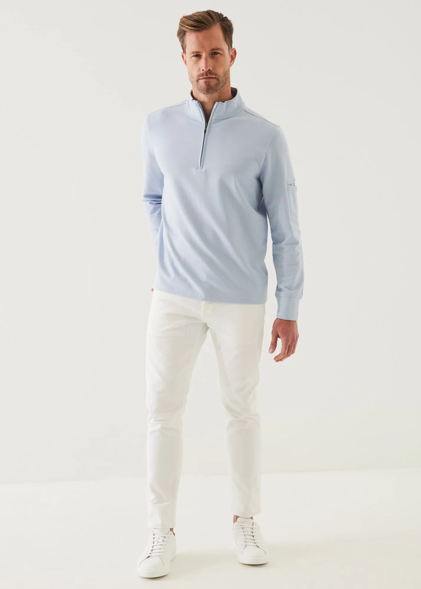 PIMA COTTON FRENCH TERRY QUARTER ZIP