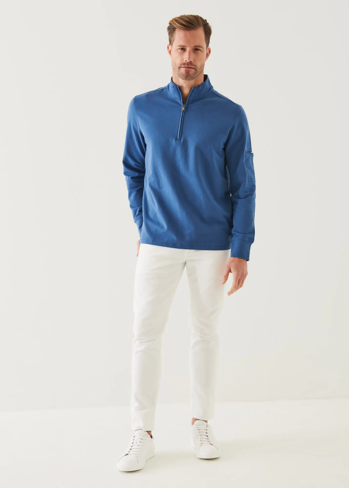 PIMA COTTON FRENCH TERRY QUARTER ZIP