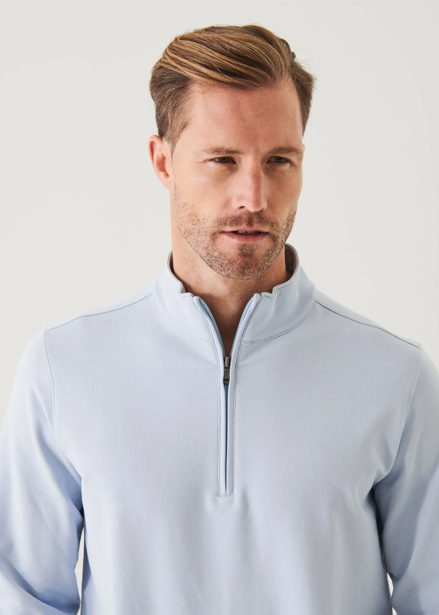 PIMA COTTON FRENCH TERRY QUARTER ZIP