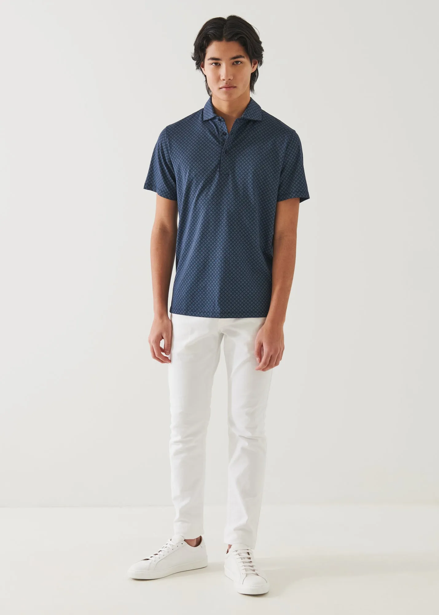 PIMA COTTON STRETCH PRINTED POLO