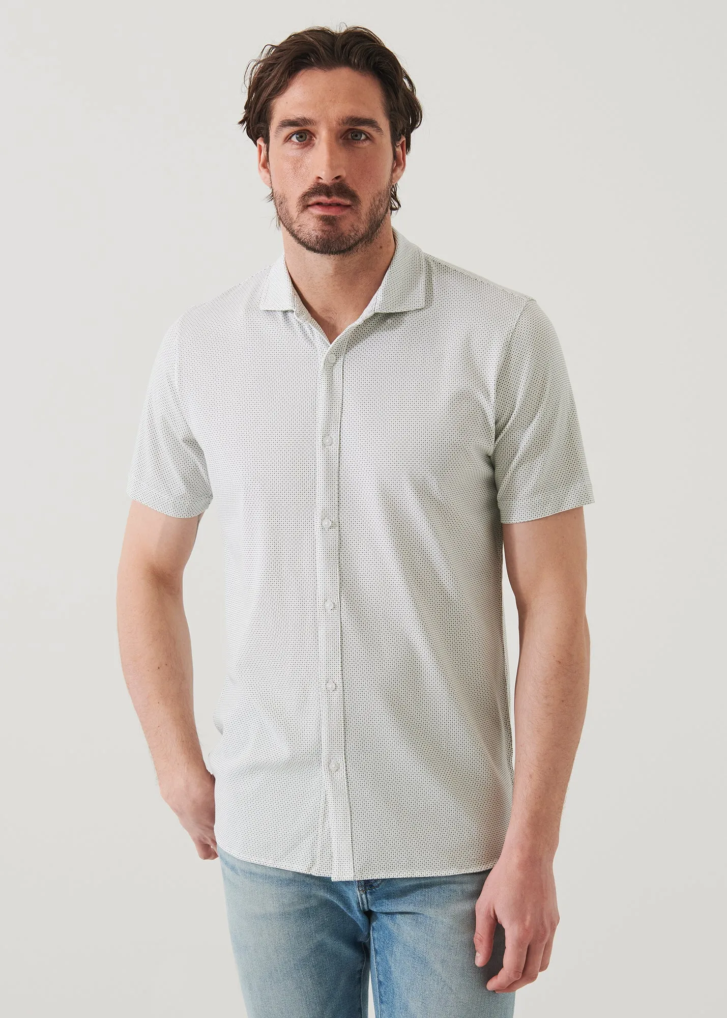 PIMA COTTON STRETCH PRINTED SHIRT