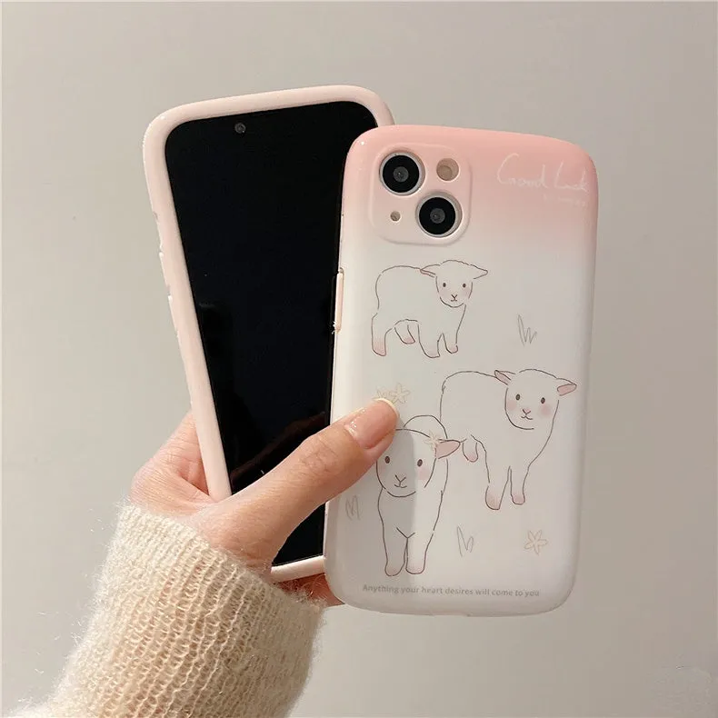 Pink Sheep Printing Iphone Case - Kimi