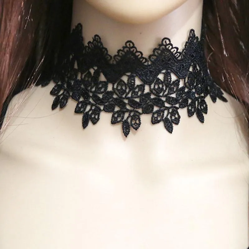 Pressing Passion Black Choker Necklace