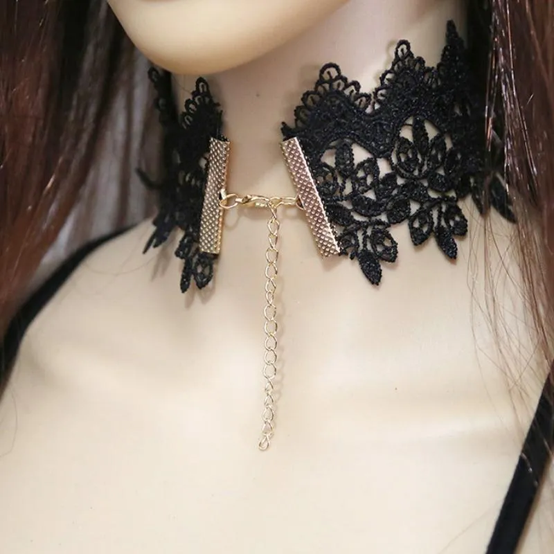 Pressing Passion Black Choker Necklace