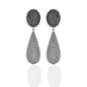 Profile of Women in Ancient Rome Cameo Earrings