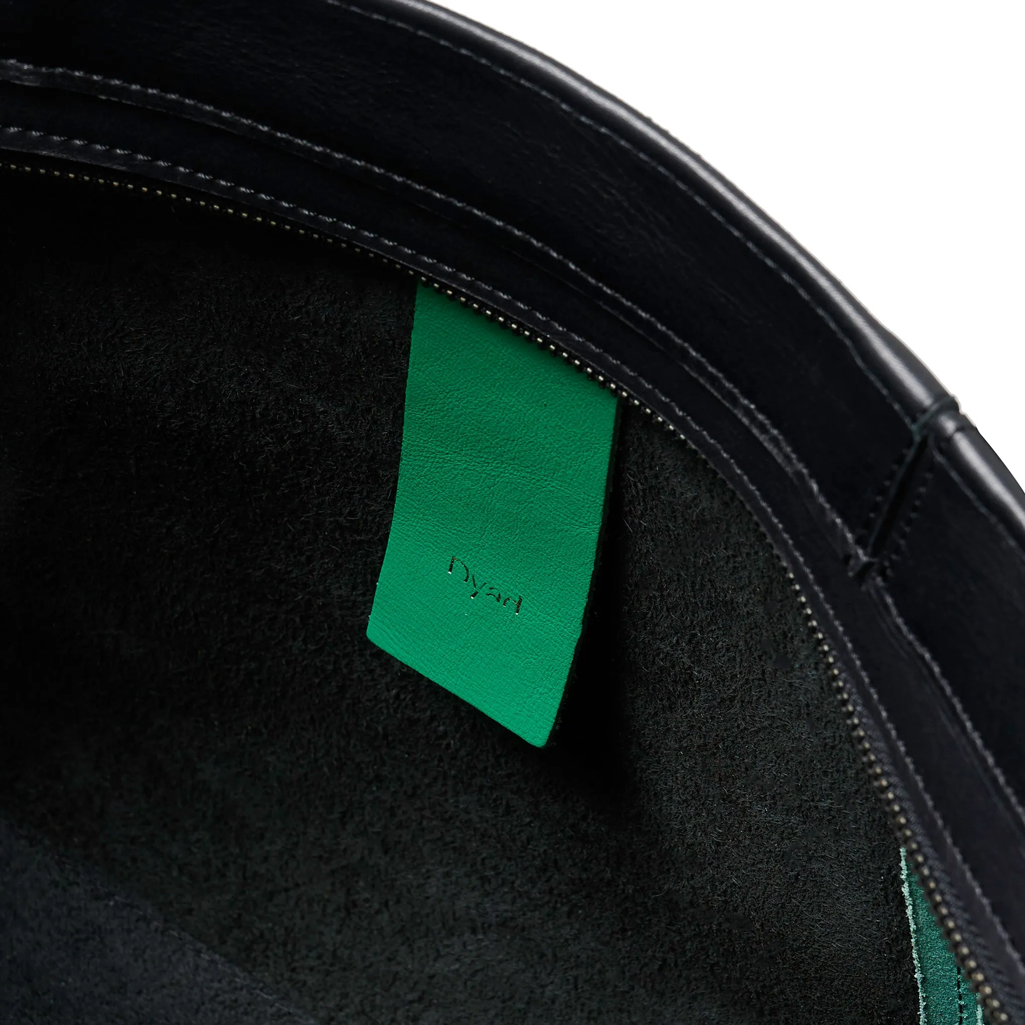 Project Dyad || Bag - Black/Lawn Green Inner small pocket Zipper Tote Bag