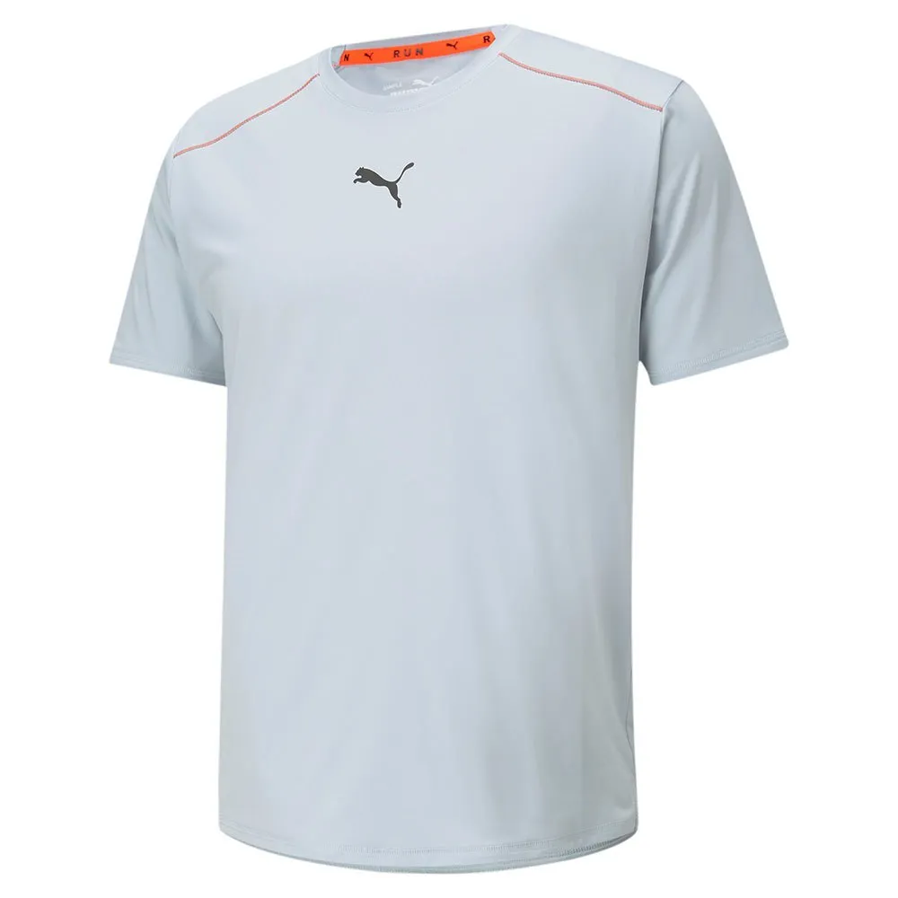 Puma short-sleeved racing shirt RUN LAUNCH COOLdapt 520390 80 gray dawn