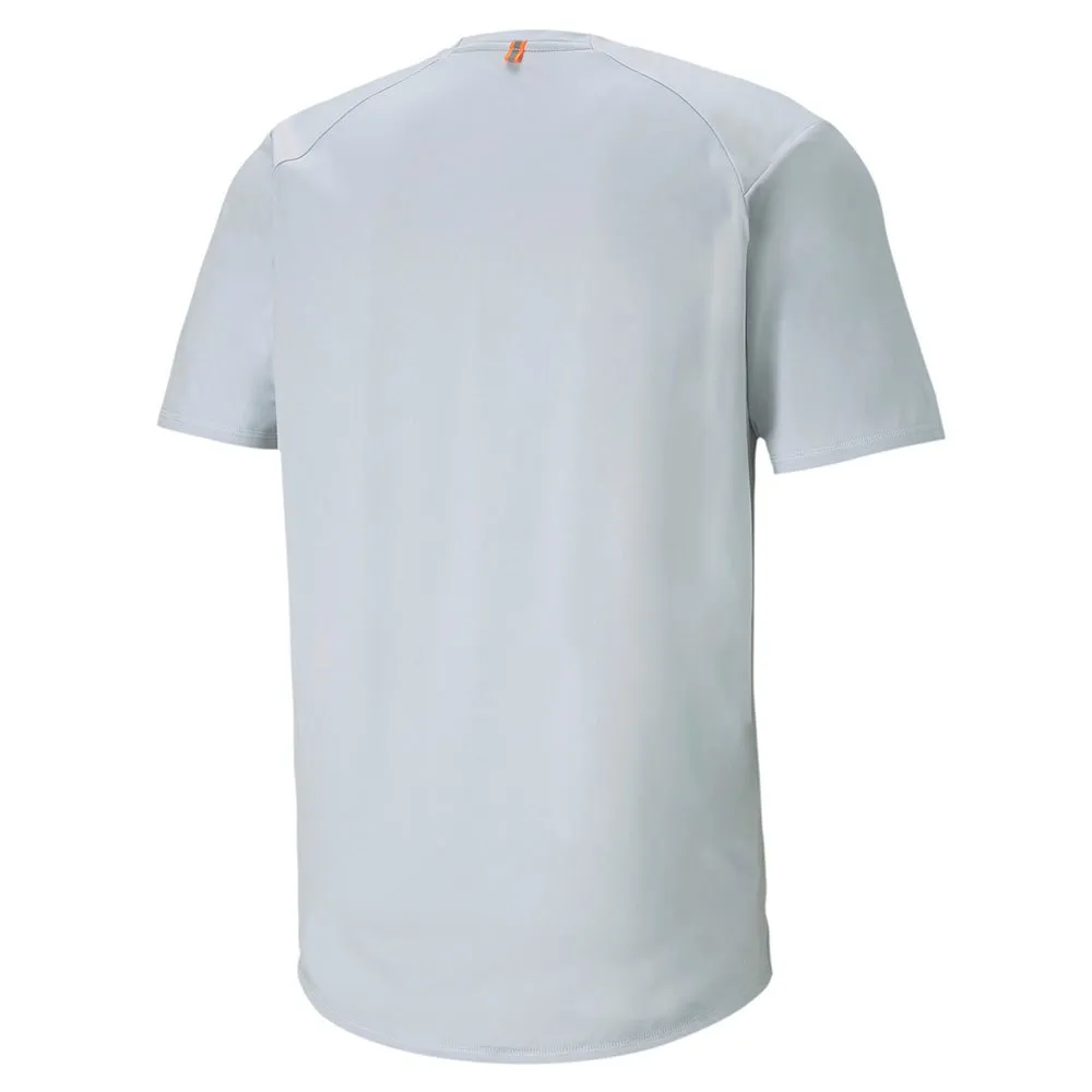 Puma short-sleeved racing shirt RUN LAUNCH COOLdapt 520390 80 gray dawn