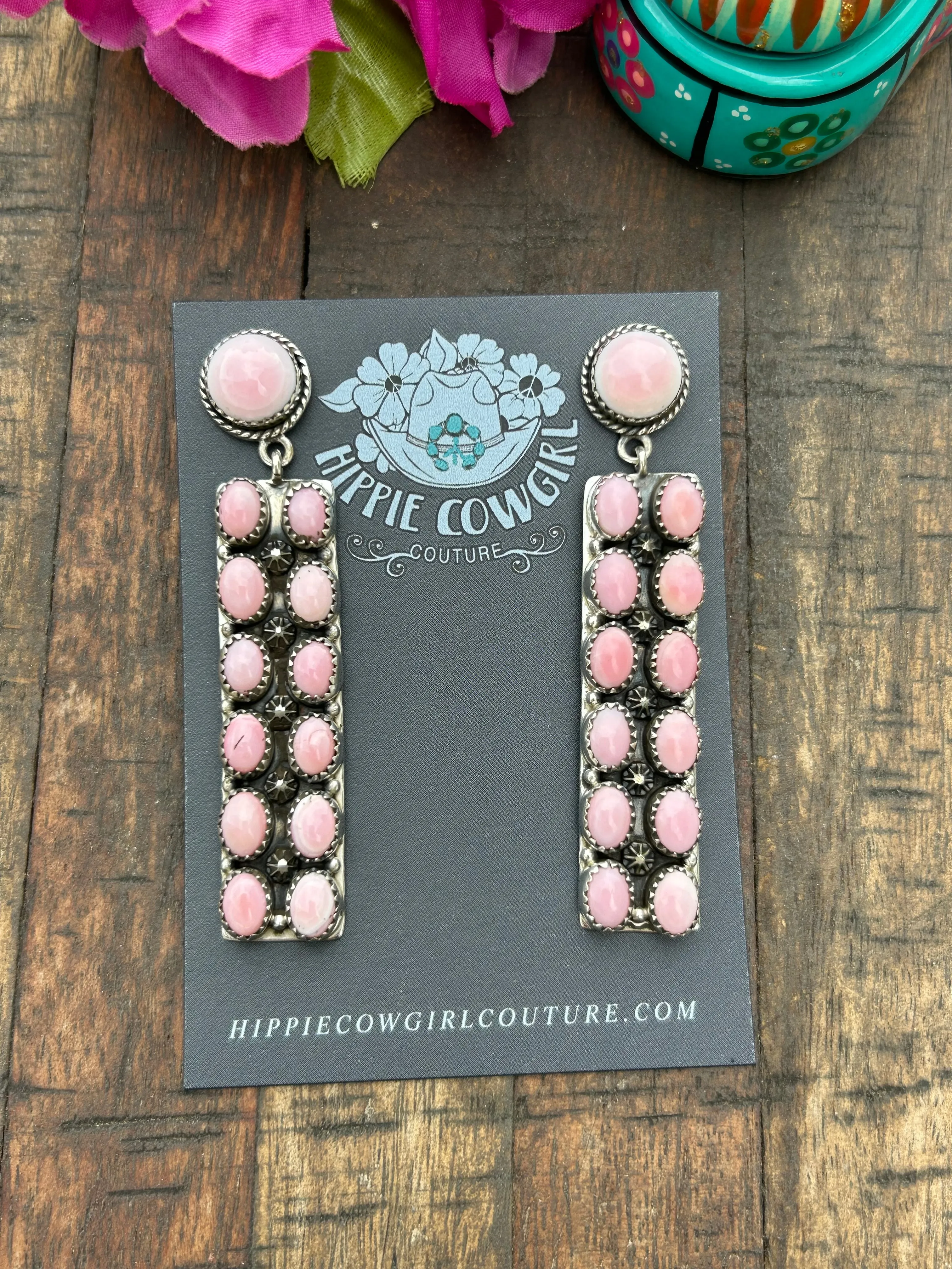 "Cotton Candy" Tower Dangle Earrings #2