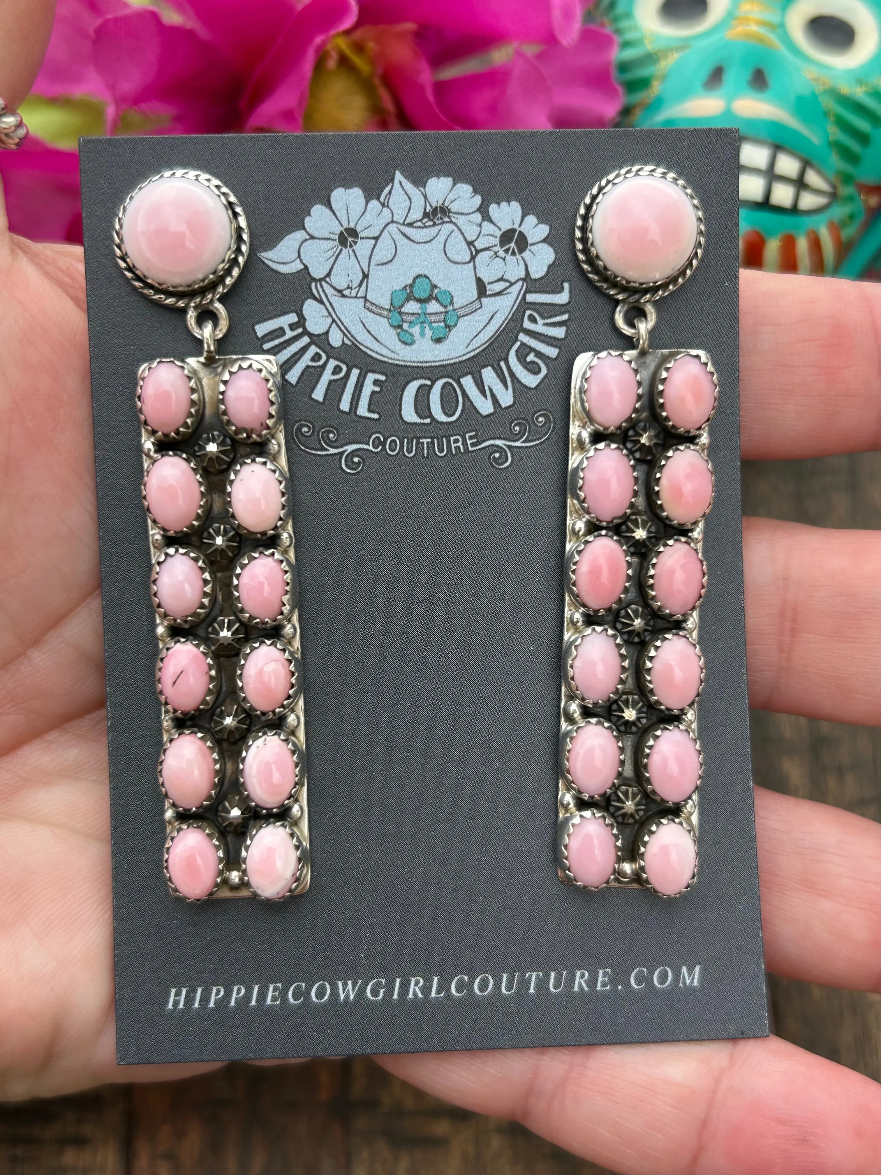 "Cotton Candy" Tower Dangle Earrings #2