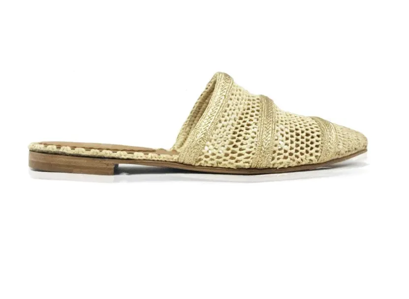 Rafina Beige Knitted Mule