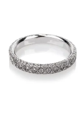 Rahaminov 3 Row Pave Diamond Band