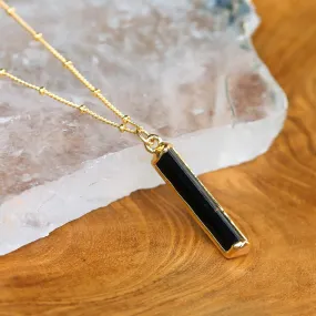 Raw Black Tourmaline Necklace