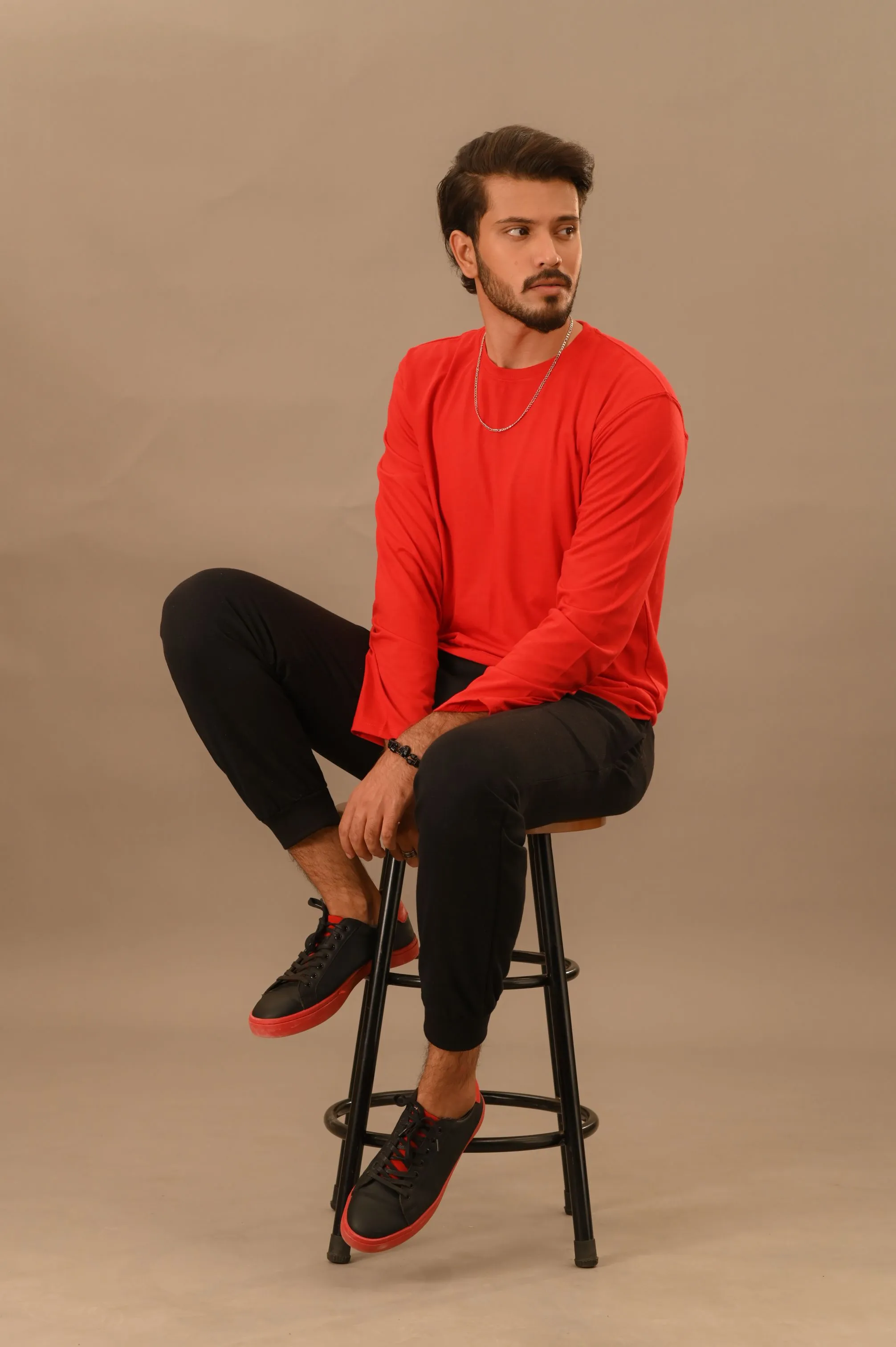 Red Full Sleeve T-Shirt - Men