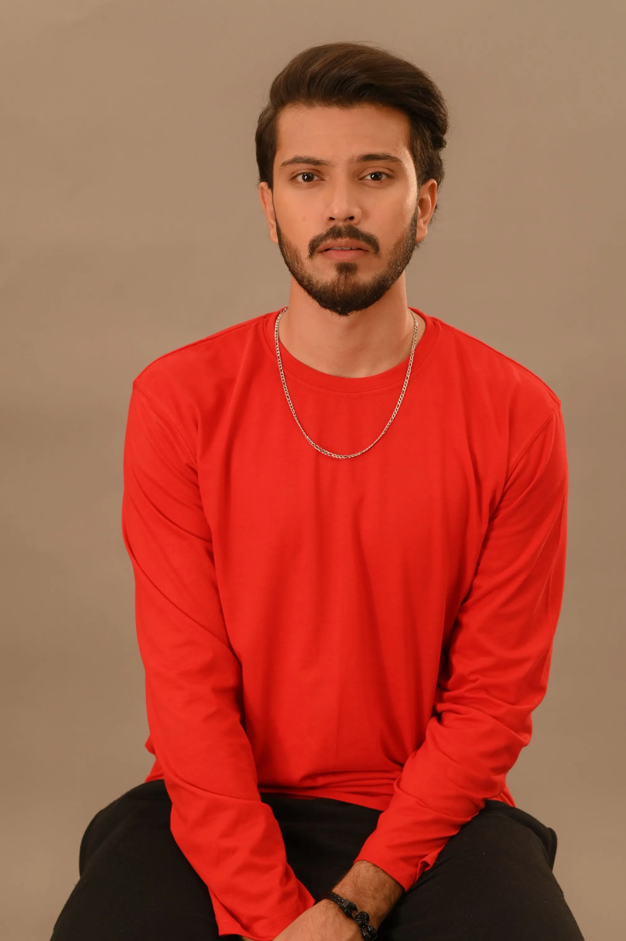 Red Full Sleeve T-Shirt - Men