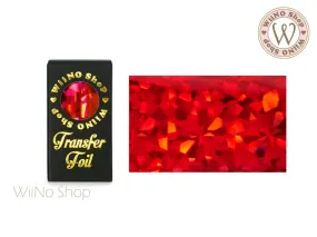 Red Holographic Crystal Nail Transfer Foil (HL-C-04)