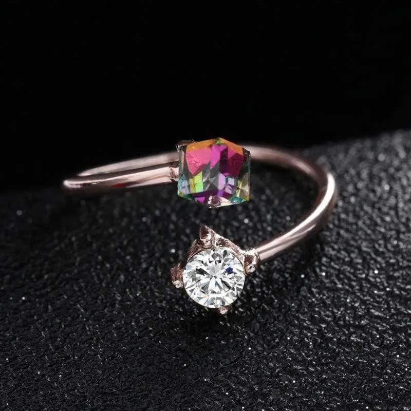 Ring of Rainbows Gold and Rainbow Adjustable Ring