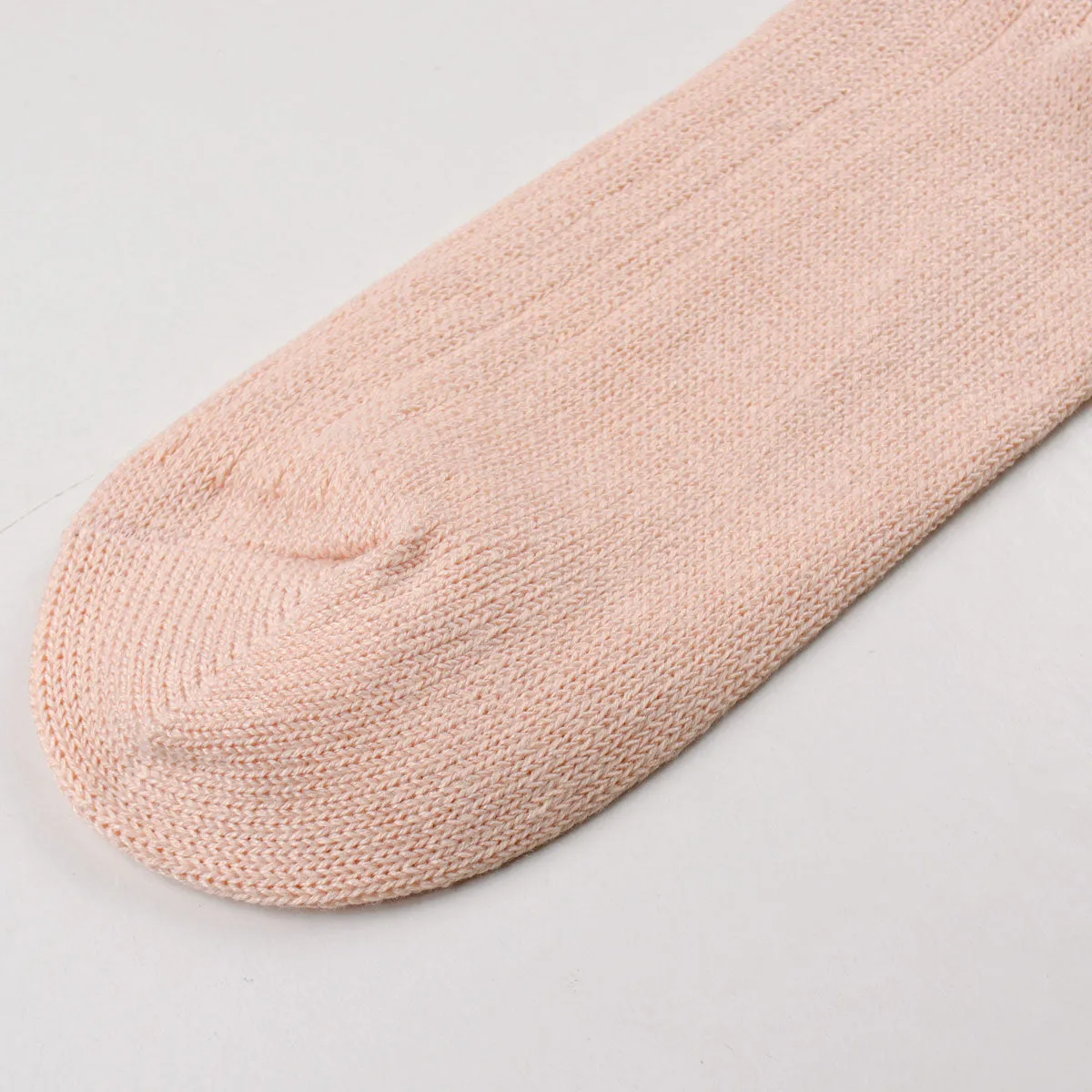 RoToTo - Linen Cotton Rib Socks - Pink