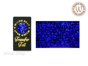 Royal Blue Holographic Confetti Nail Transfer Foil (HL-F-09)