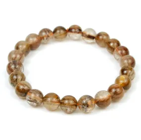 Rutilated Quartz Stretch Bracelet 8mm