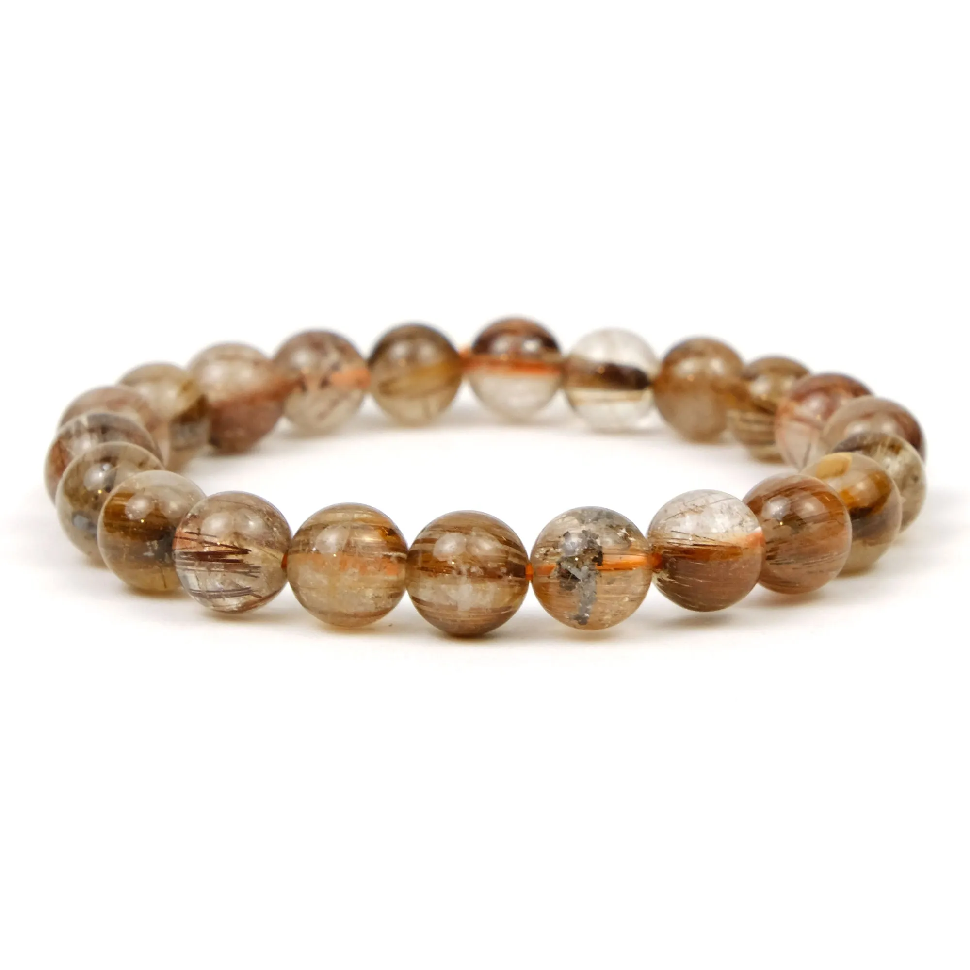 Rutilated Quartz Stretch Bracelet 8mm