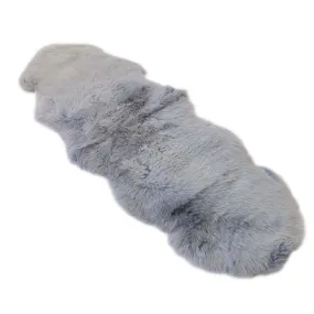 Sheepskin Rug - Cloudy Grey - Super Double Length (210-220x65cm) - Long Wool Australian Merino Sheepskin