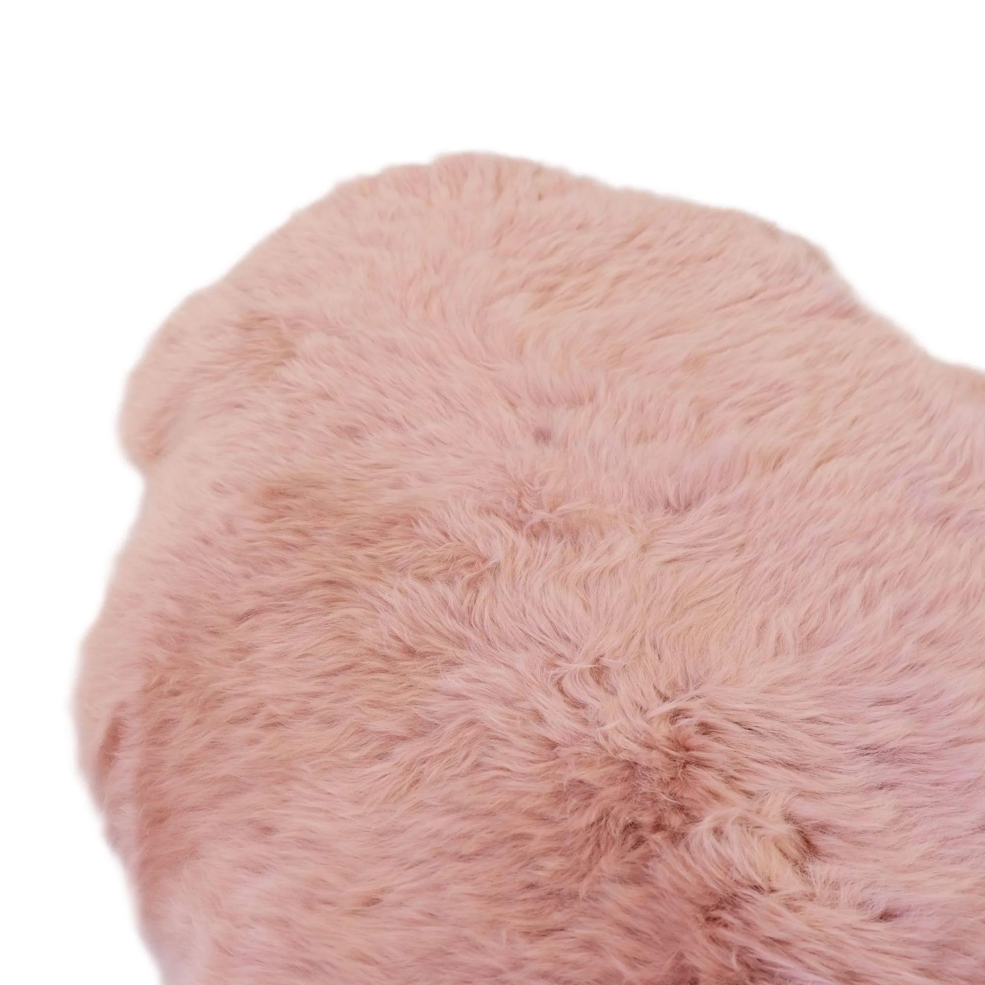 Sheepskin Rug - Dust Pink - Super Double Length (210-220x65cm) - Long Wool Australian Merino Sheepskin