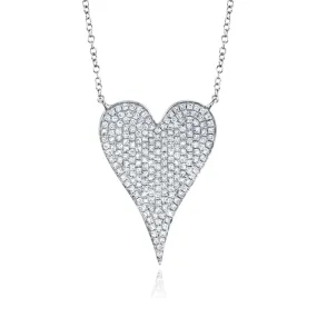 SHY CREATION 14K WHITE GOLD PAVE DIAMOND NECKLACE - 0.43CTW