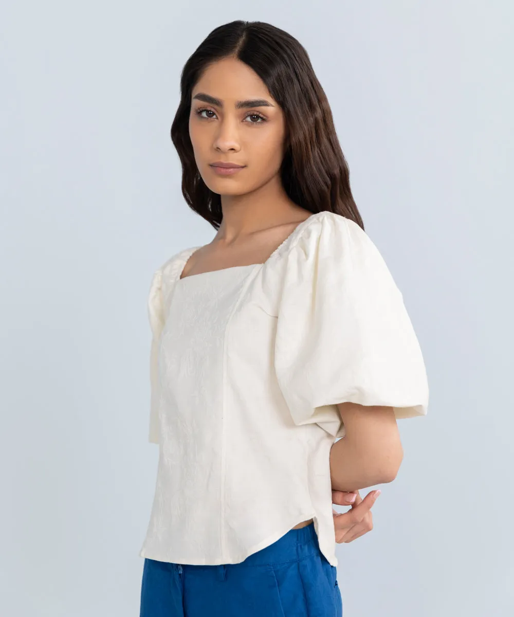 Square Neck Slim-Fit Top