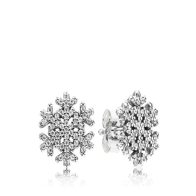 Sterling Silver Sparkling Stud Women Earrings