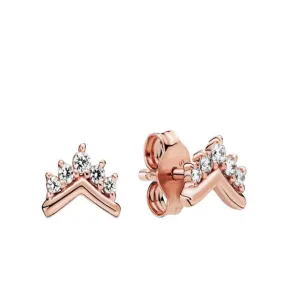 Sterling Silver Sparkling Stud Women Earrings