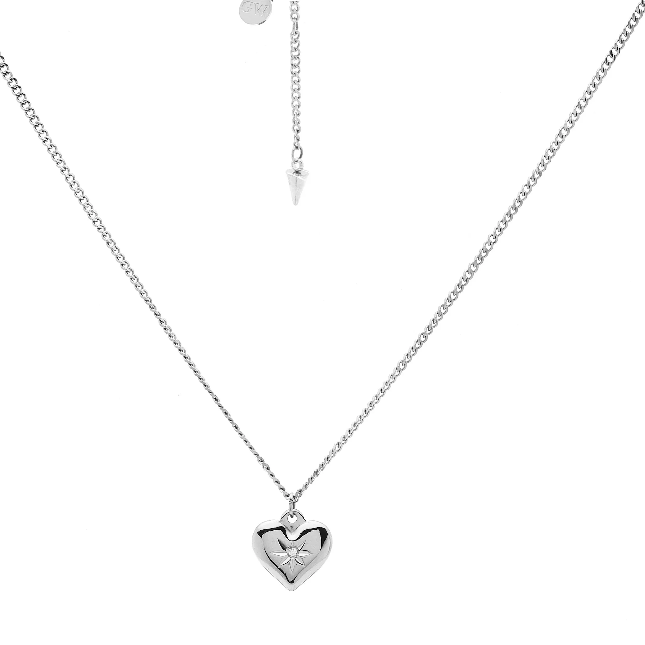 Superstition Club / Cross My Heart / Necklace / Silver