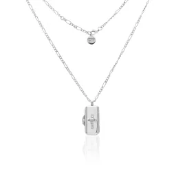 Superstition Club / Two Worlds / Locket Necklace / Silver   White Topaz