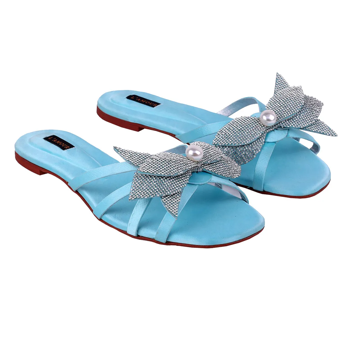 Teena - Light Blue Flats