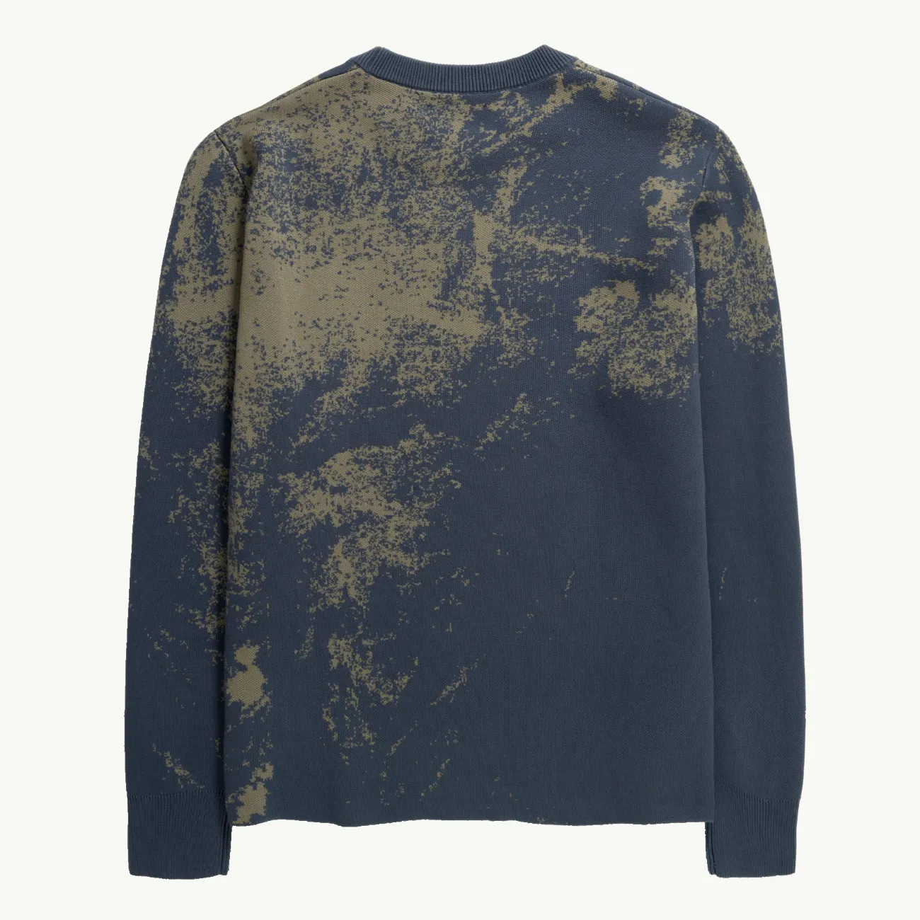 Teis Cotton Jacquard Sweater - Steel Blue