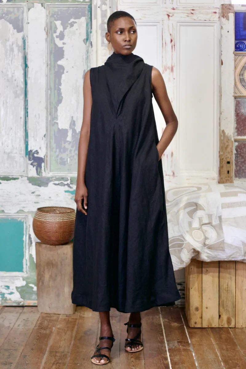 THE CLOTH Anthurium Double Flare Linen Dress