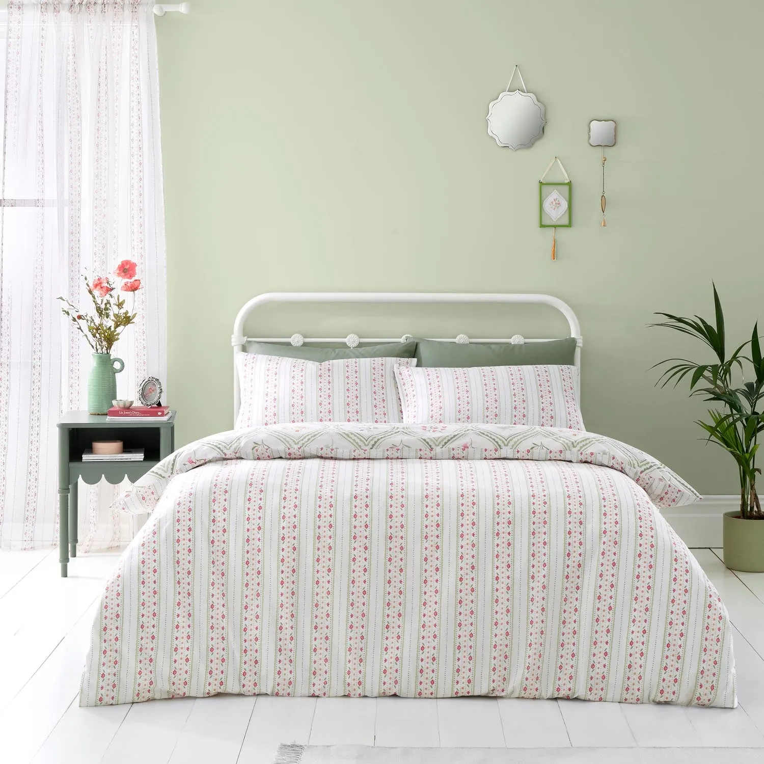 Trellis Floral Duvet Cover Set