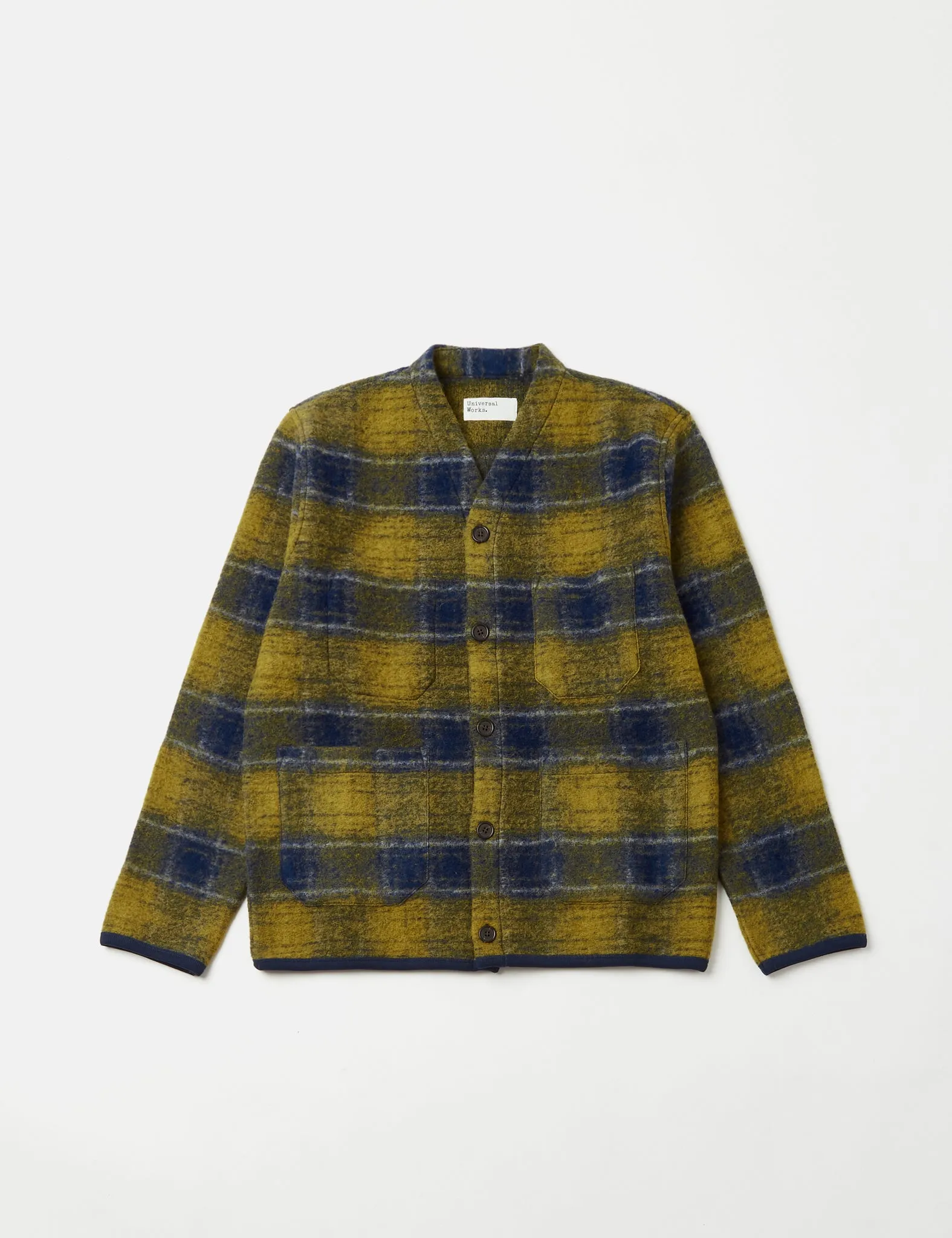 Universal Works Cardigan (Wool Fleece) - Yellow