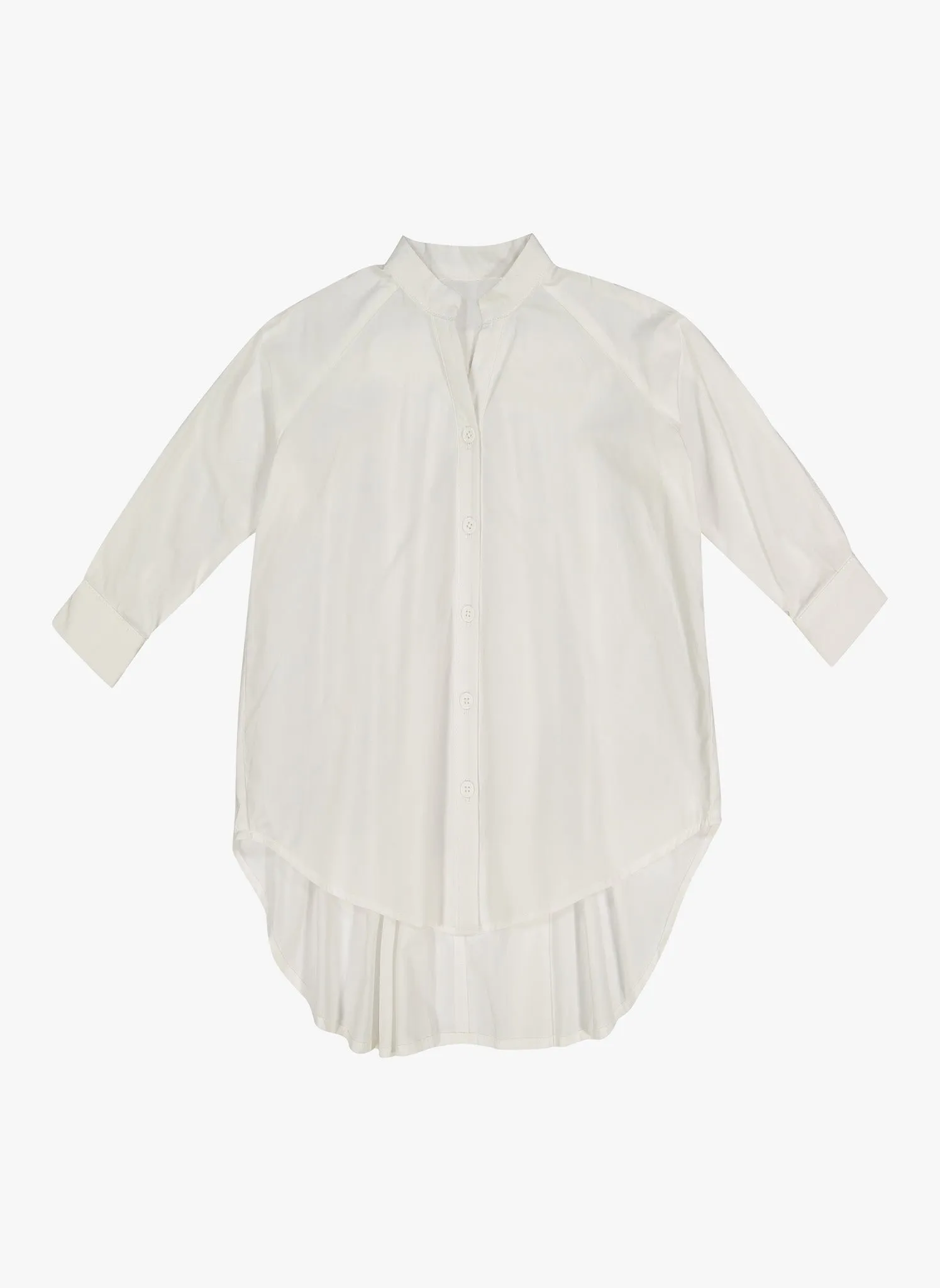 Vierra Rose Leslie Gathered Back Shirting Dress in White