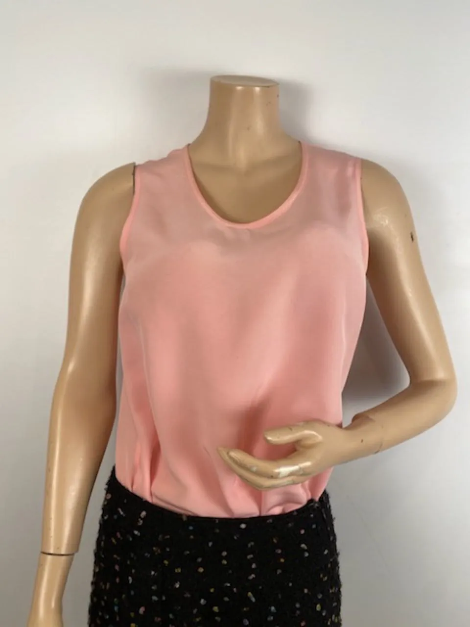 Vintage Chanel Pink Camisole Shell Blouse US 8/10