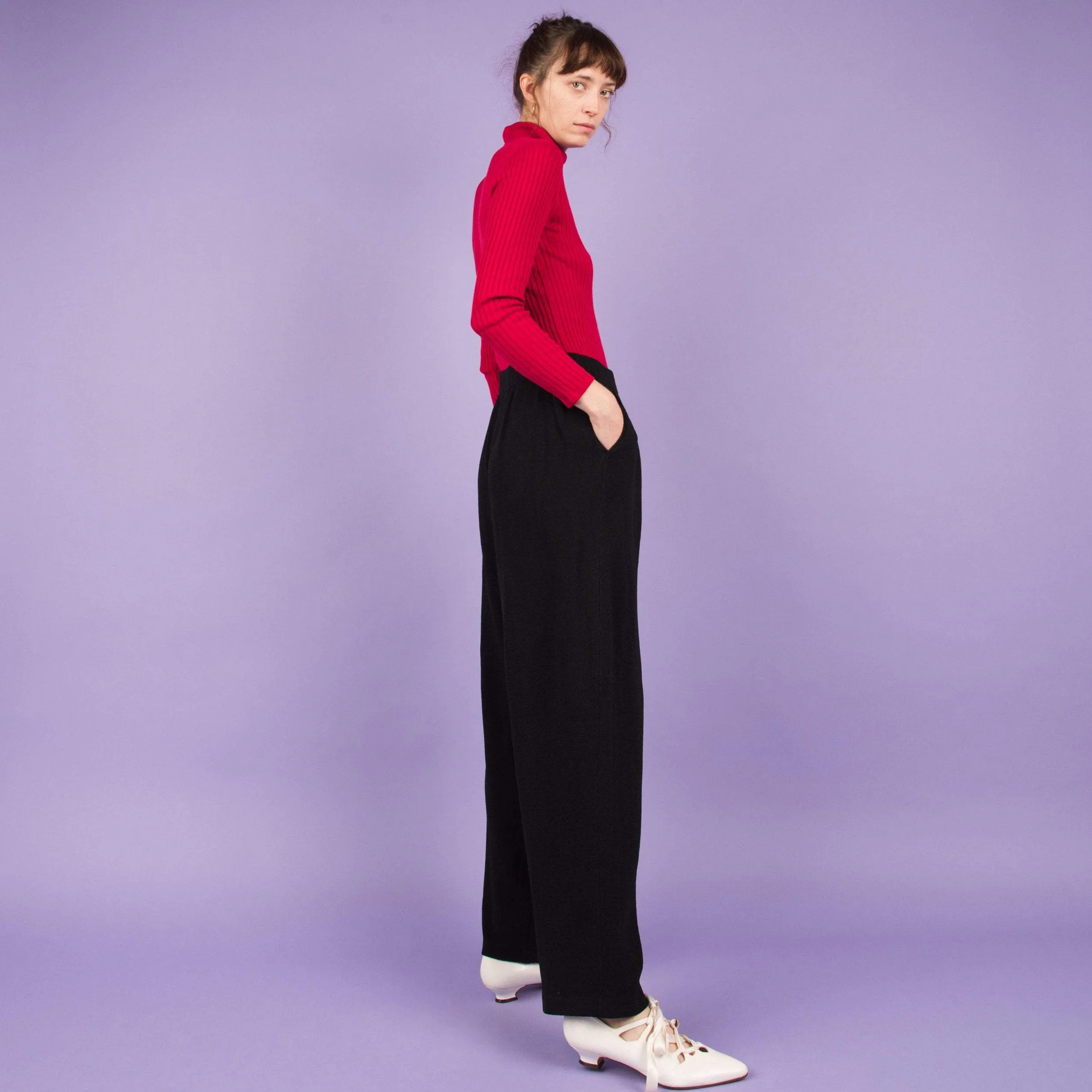 Vintage Charcoal Knit Pants  (M/L)