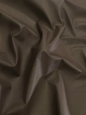 Vinyl Faux Fake Leather Pleather Grain Champion PVC Fabric / Chocolate